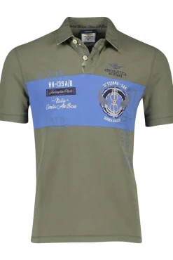 Best Aeronautica Militare polo groen opdruk katoen