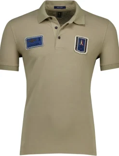 Best Aeronautica Militare regular fit polo khaki pique