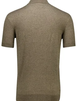 Best Barbour polo khaki korte mouw normale fit katoen