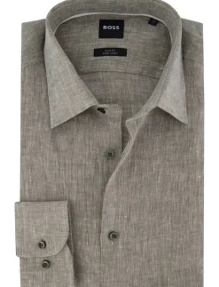 Best Hugo Boss Boss Black slim fit overhemd effen groen mouwlengte 7