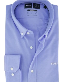 Best Boss overhemd Regular Fit blauw katoen Lange Mouw Overhemden|Zakelijke Overhemden