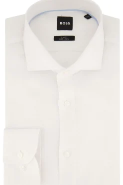 Best BOSS overhemd slim fit wit uni Lange Mouw Overhemden|Zakelijke Overhemden