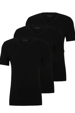 Best Hugo Boss Boss TShirtVN Classic t-shirt v hals 3 pack zwart 100% katoen