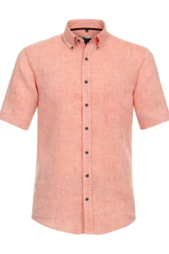 Best Casa Moda overhemd korte mouw wijde fit rood