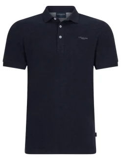 Best Bavone poloshirt melange gemeleerd katoen Poloshirts Korte Mouw