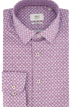 Clearance overhemd wijde fit rood printje Lange Mouw Overhemden|Casual Overhemden