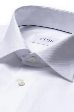 Online Eton overhemd wit french cuff contemporary fit textured twill