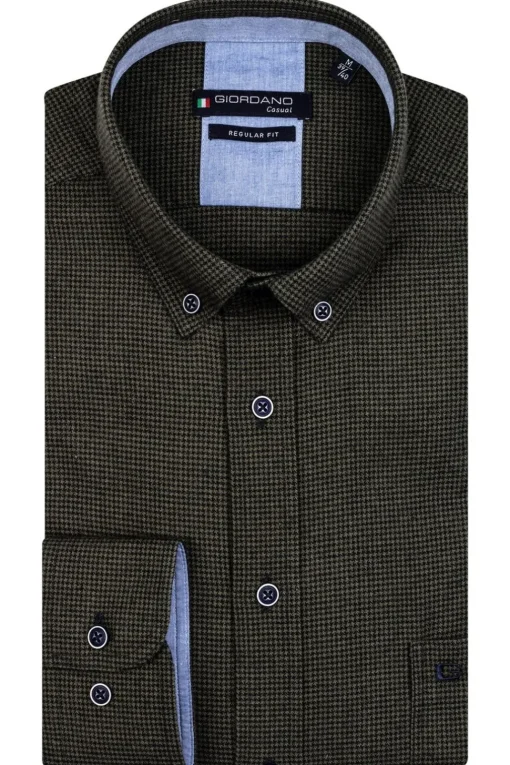 Sale overhemd groen Regular Fit Lange Mouw Overhemden|Casual Overhemden