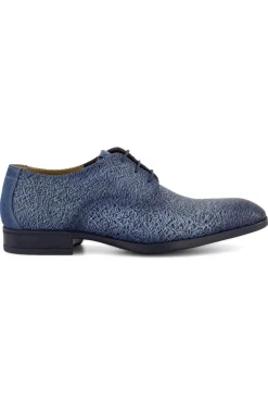 Best veterschoenen blauw zwart geprint leer Veterschoenen|Nette Schoenen