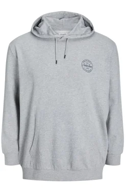 Clearance Jack & Jones Plus Size hoodie grijs gemeleerd