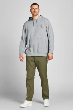 Clearance Jack & Jones Plus Size hoodie grijs gemeleerd