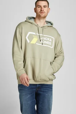 Clearance Jack & Jones Plus Size trui met capuchon lichtgroen