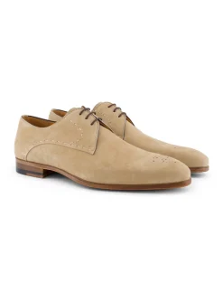 Best veterschoenen beige effen leer Nette Schoenen|Veterschoenen