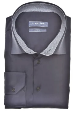 New Modern Fit overhemd donkerblauw Lange Mouw Overhemden|Zakelijke Overhemden