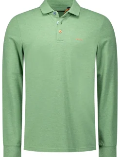Best NZA polo lange mouw groen Marshall katoen Poloshirts Lange Mouw