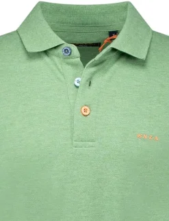 Best NZA polo lange mouw groen Marshall katoen Poloshirts Lange Mouw