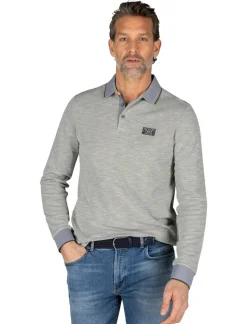 Best NZA polo lange mouw Kade groen effen katoen Poloshirts Lange Mouw
