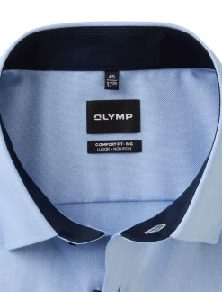 Best Big&Tall overhemd lichtblauw Comfort Fit Lange Mouw Overhemden|Zakelijke Overhemden