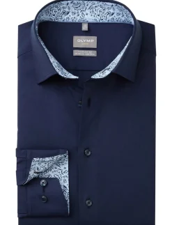 Sale Olymp Luxor 24/Seven overhemd donkerblauw climate control vezel