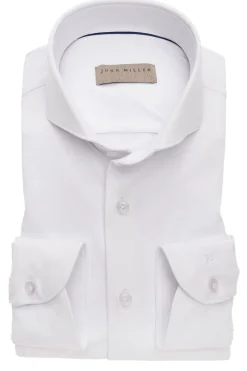 Hot John Miller Overhemd Tailored Fit wit met cutaway boord