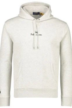 Clearance Hoodie grijs wit gemêleerd katoen, stretch Hoodies|Sweaters