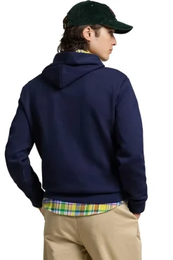 Clearance Polo Ralph Lauren Hoodie donkerblauw effen katoen