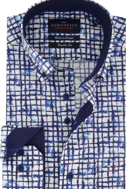 Best blauw overhemd regular fit Lange Mouw Overhemden|Casual Overhemden