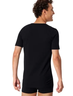Best t-shirt 95/5 zwart effen 2-pack Ondershirts|T-Shirts