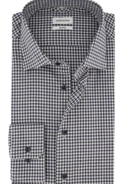 Best casual overhemd Shaped blauw geruit katoen Lange Mouw Overhemden|Casual Overhemden
